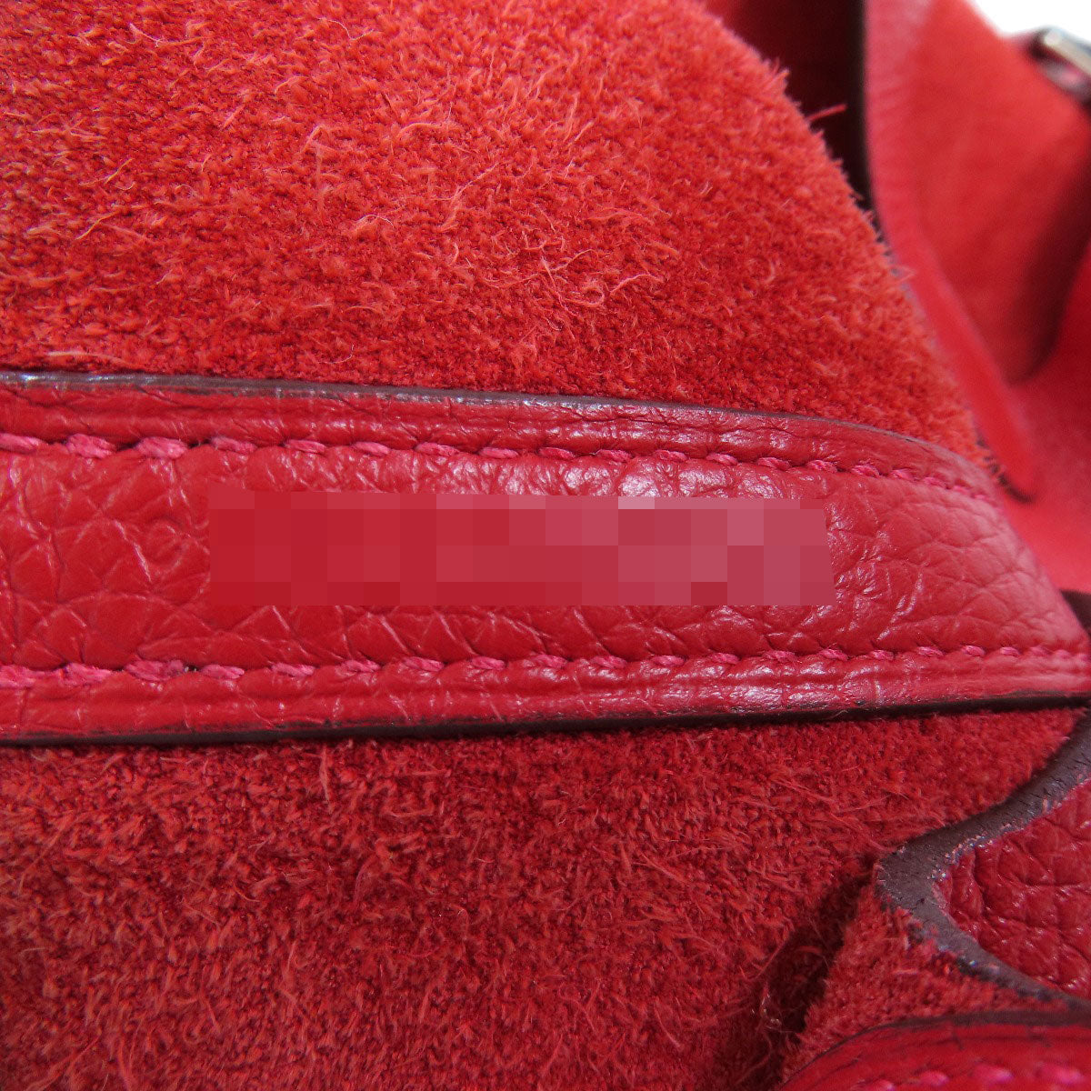 HERMES Handbag Taurillon Clemence Red Picotin Lock MM SilverMetal Women Used
