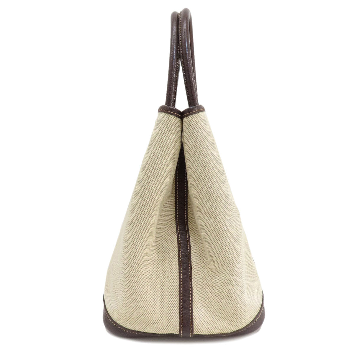 HERMES Tote Bag Tower ash beige Garden Party PM Maroon SilverMetal Women Used