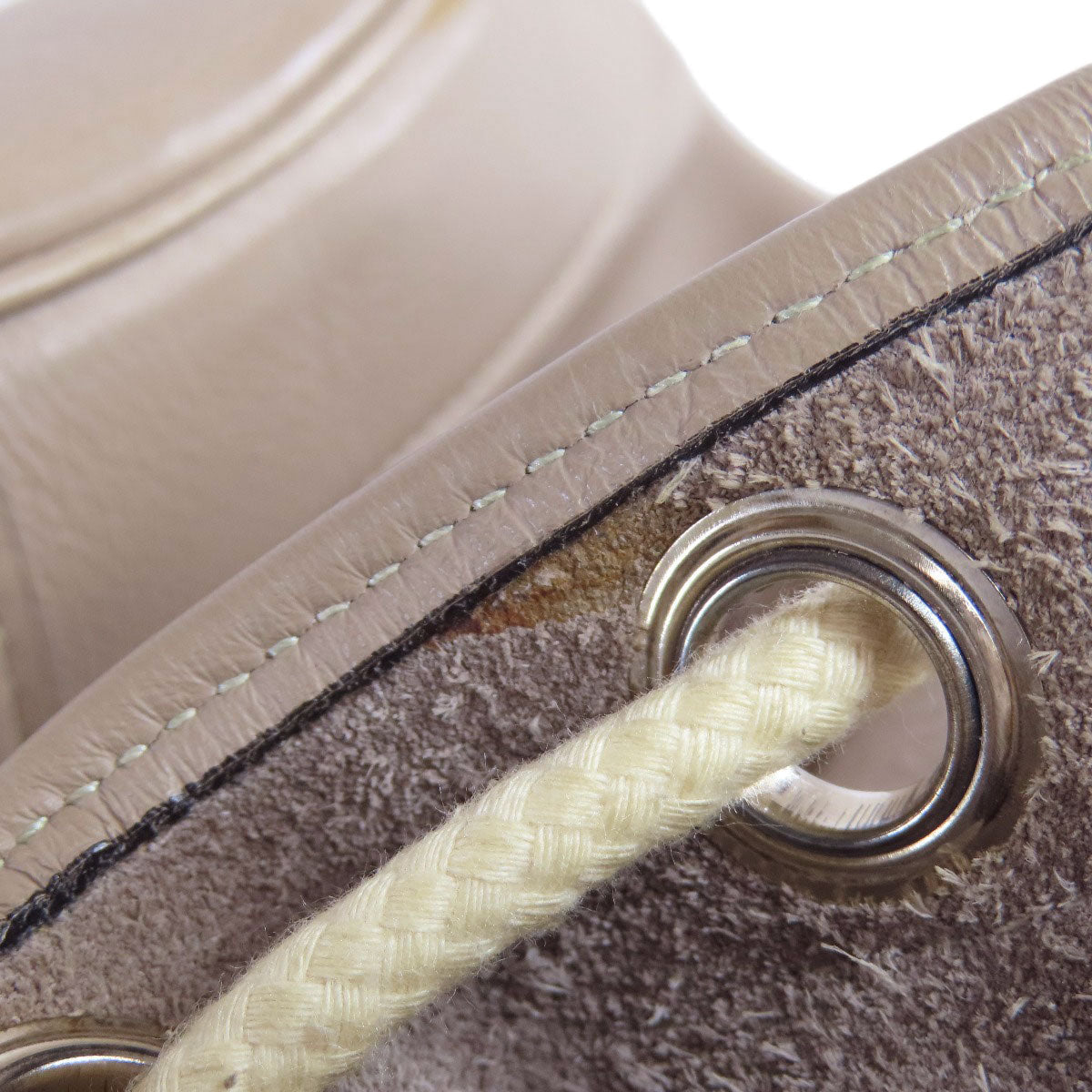 HERMES Tote Bag Calfskin gray Lunch one belt Women Used