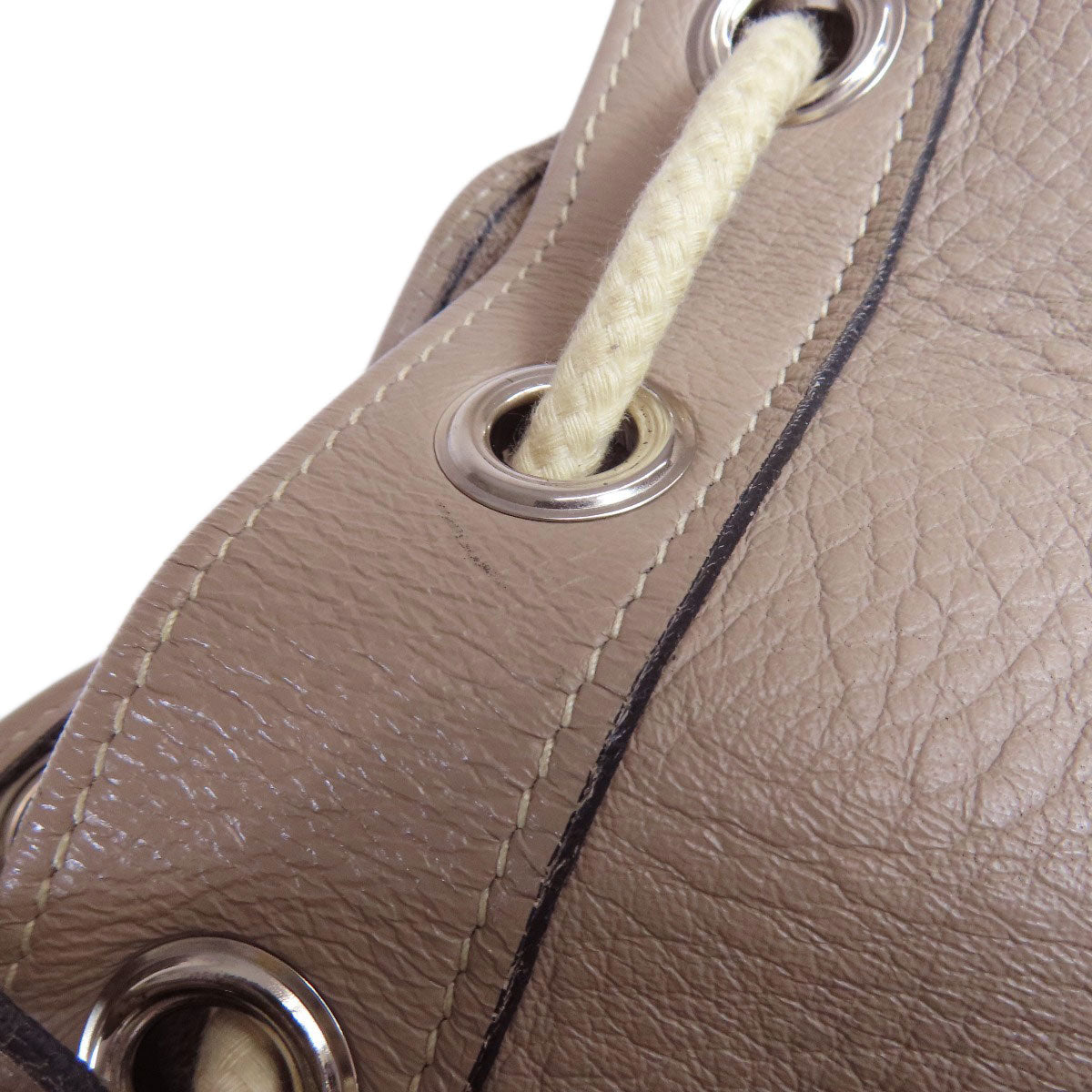 HERMES Tote Bag Calfskin gray Lunch one belt Women Used