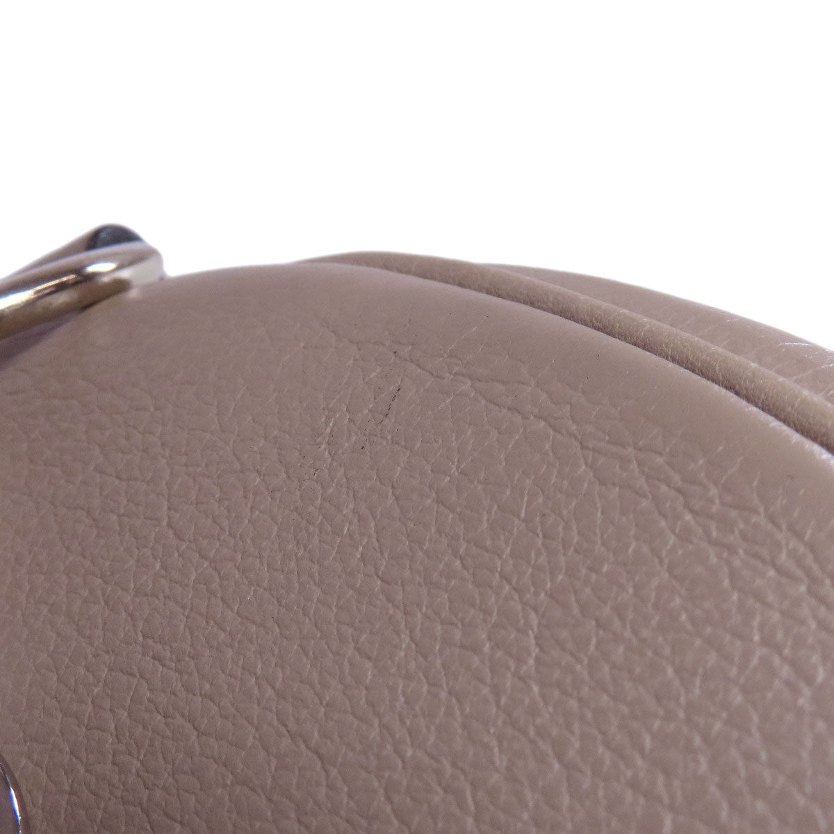 HERMES Tote Bag Calfskin gray Lunch one belt Women Used