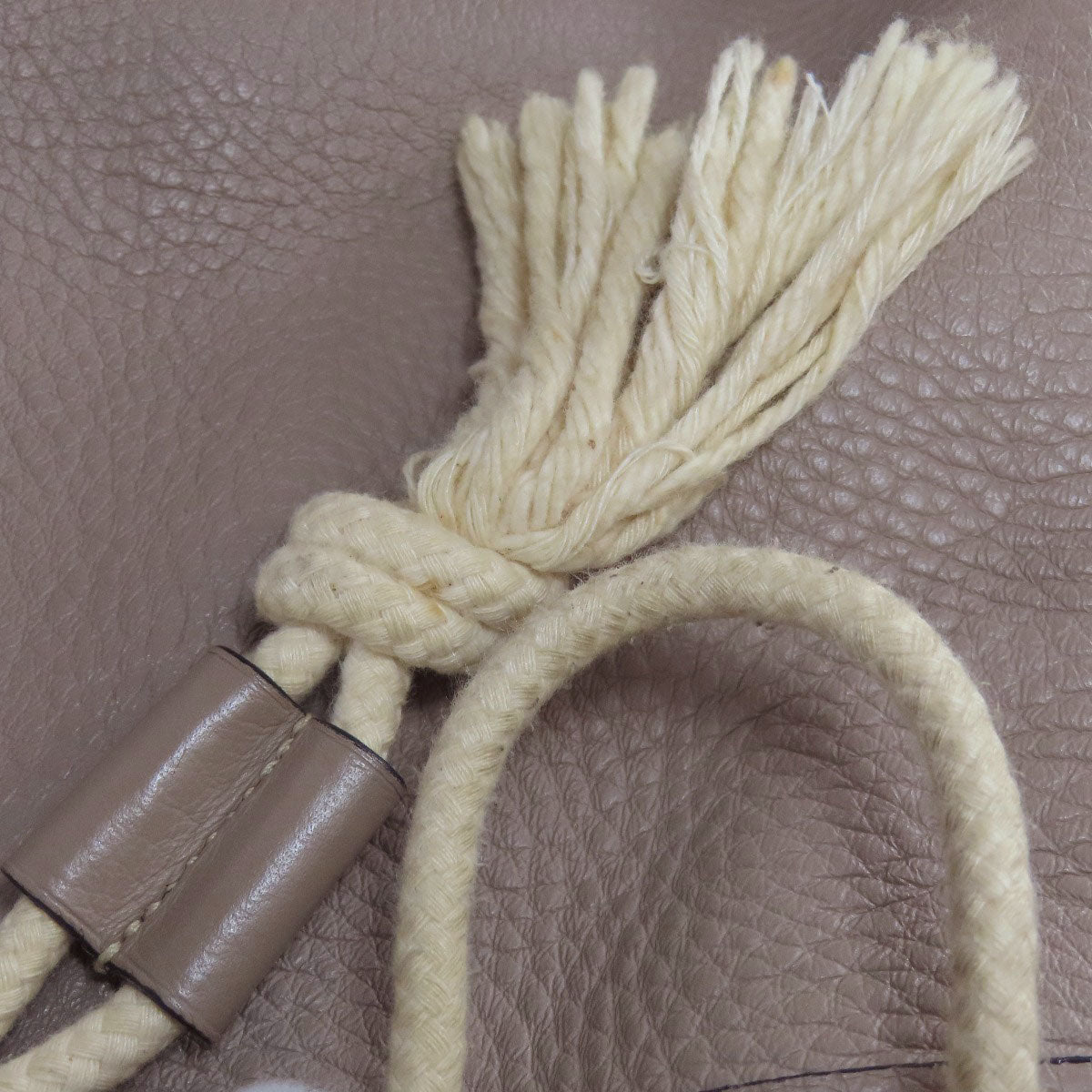 HERMES Tote Bag Calfskin gray Lunch one belt Women Used