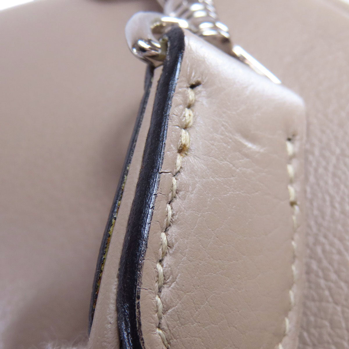 HERMES Tote Bag Calfskin gray Lunch one belt Women Used