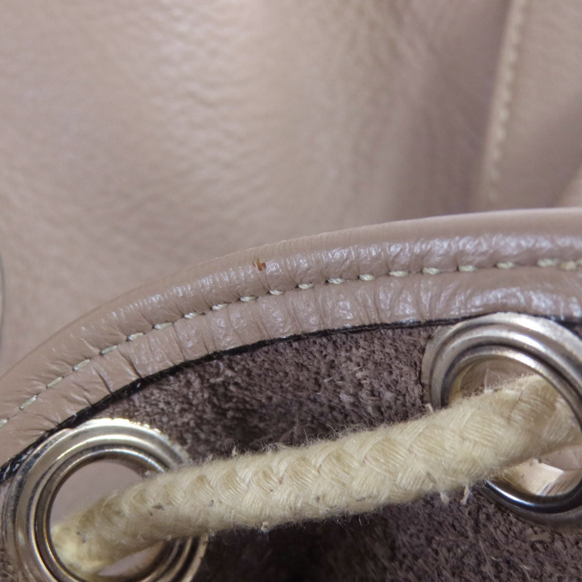 HERMES Tote Bag Calfskin gray Lunch one belt Women Used
