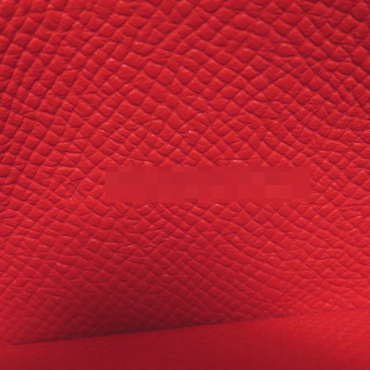 HERMES Long Wallet Purse Epsom Red Bearn Soufflet Gold Metal