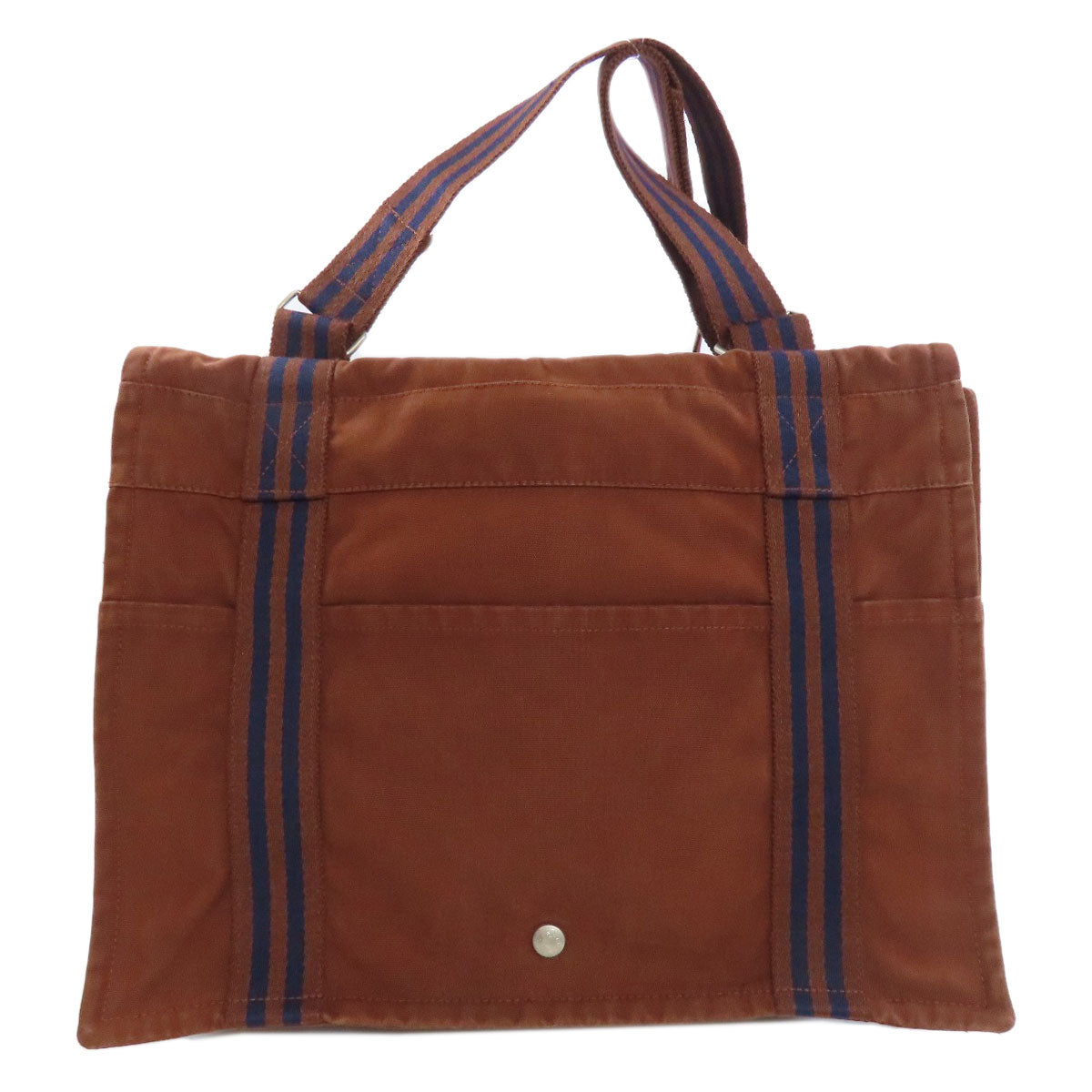 HERMES Shoulder Bag canvas Brown Sac Fourre Tout Bassus Women Used