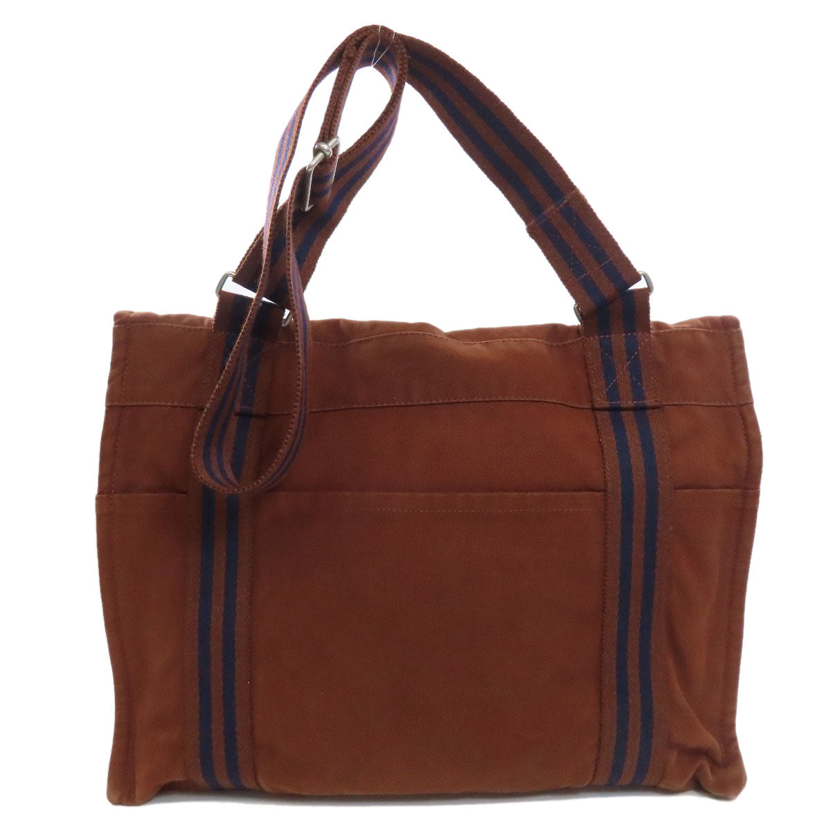HERMES Shoulder Bag canvas Brown Sac Fourre Tout Bassus Women Used