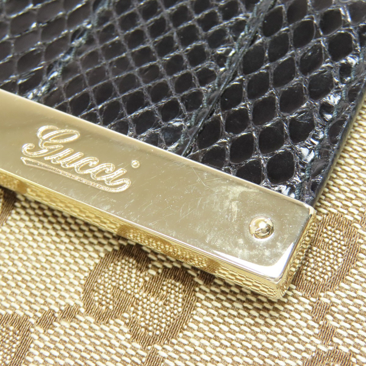 GUCCI Bifold Wallet 181669 canvas Brown GG Women Used