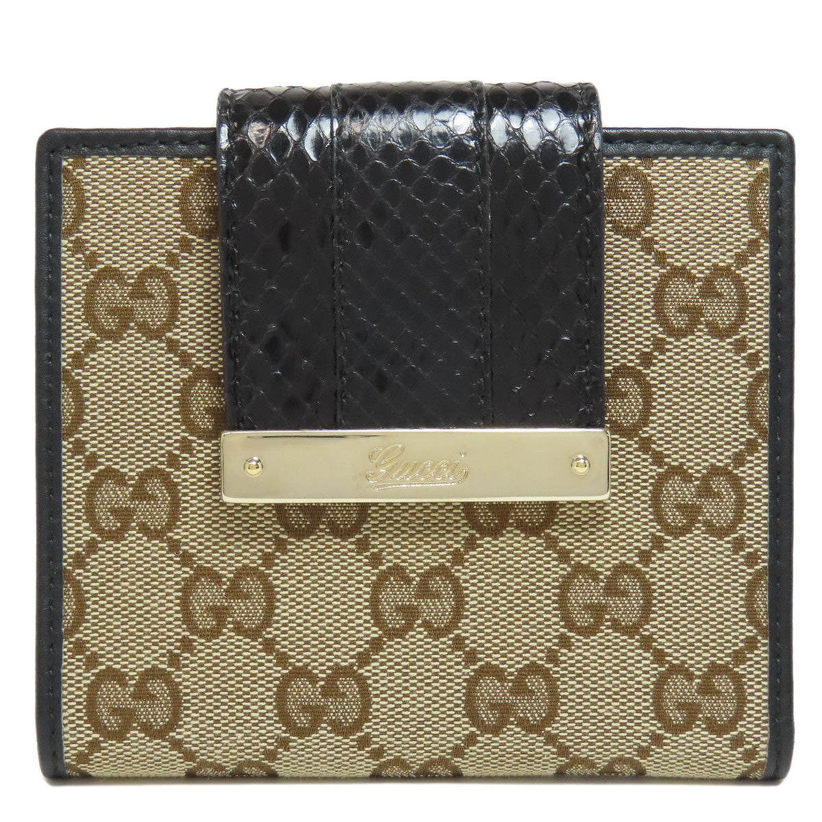 GUCCI Bifold Wallet 181669 canvas Brown GG Women Used