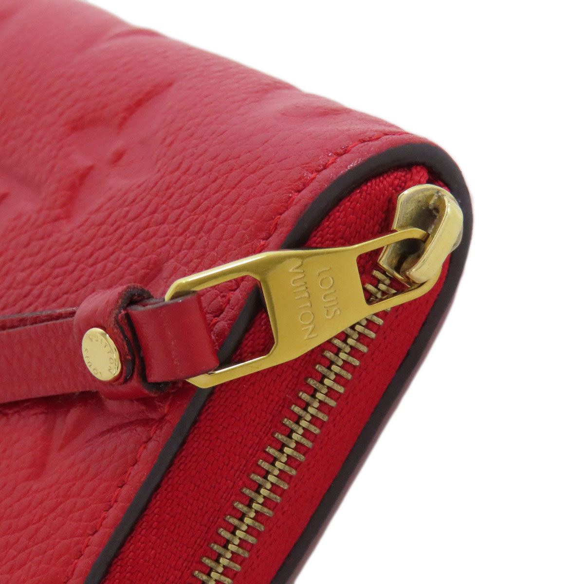 LOUIS VUITTON Coin case M60740 Ann Platt Red Zippy coin purse Women Used