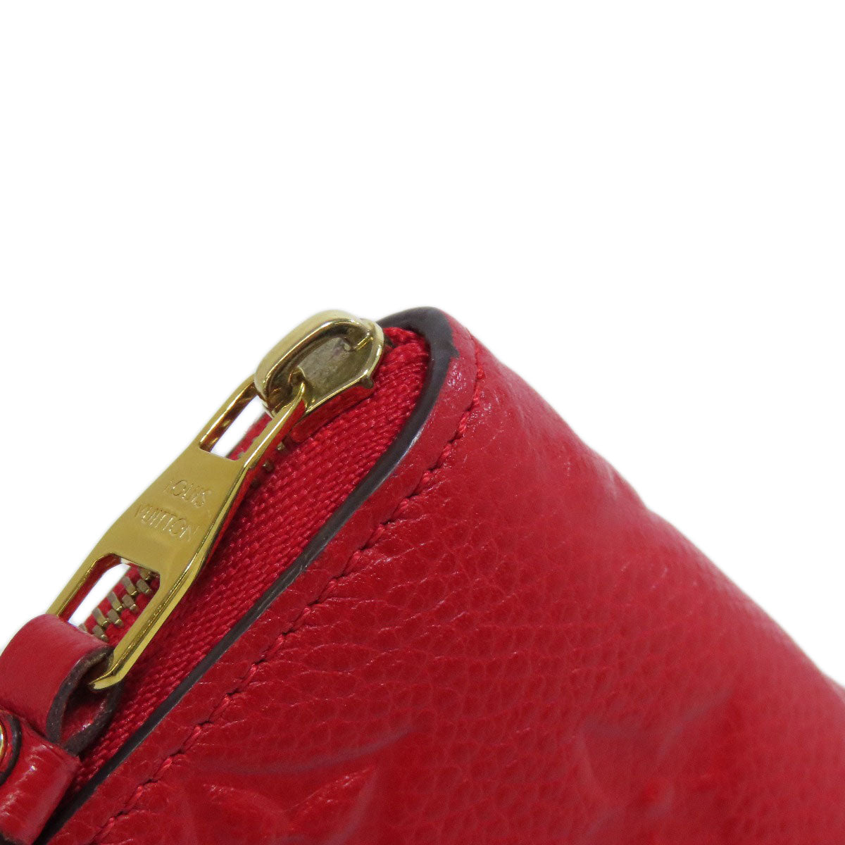LOUIS VUITTON Coin case M60740 Ann Platt Red Zippy coin purse Women Used