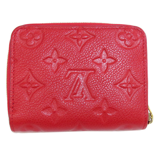 LOUIS VUITTON Coin case M60740 Ann Platt Red Zippy coin purse Women Used
