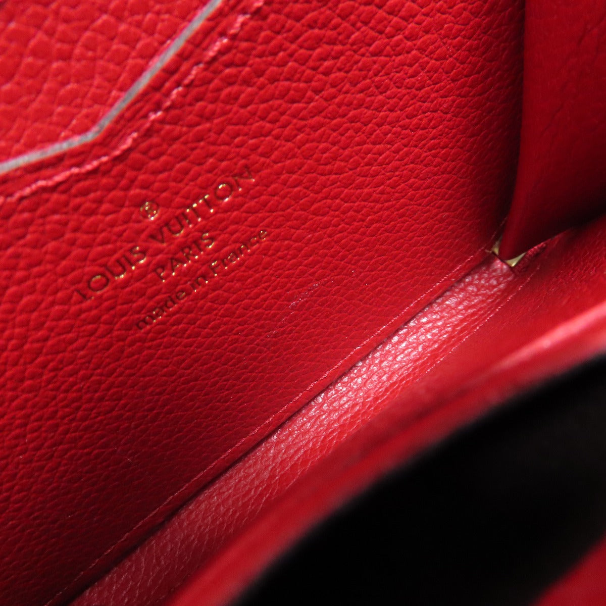 LOUIS VUITTON Coin case M60740 Ann Platt Red Zippy coin purse Women Used