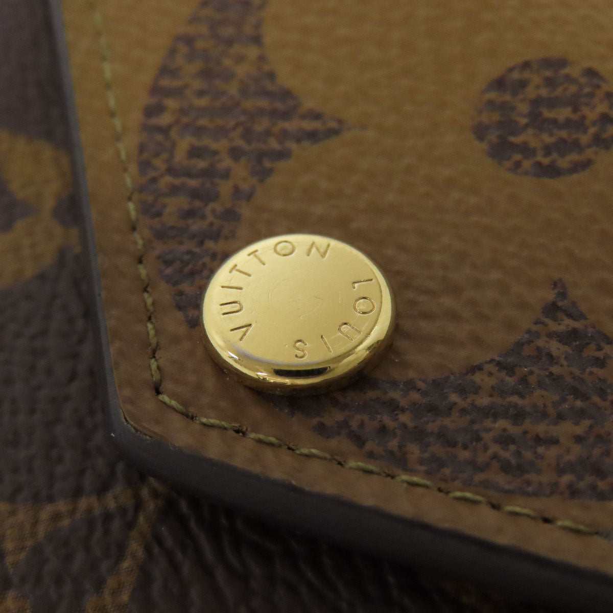 LOUIS VUITTON Bifold Wallet M80725 Monogram reverse Brown Zoe Women Used