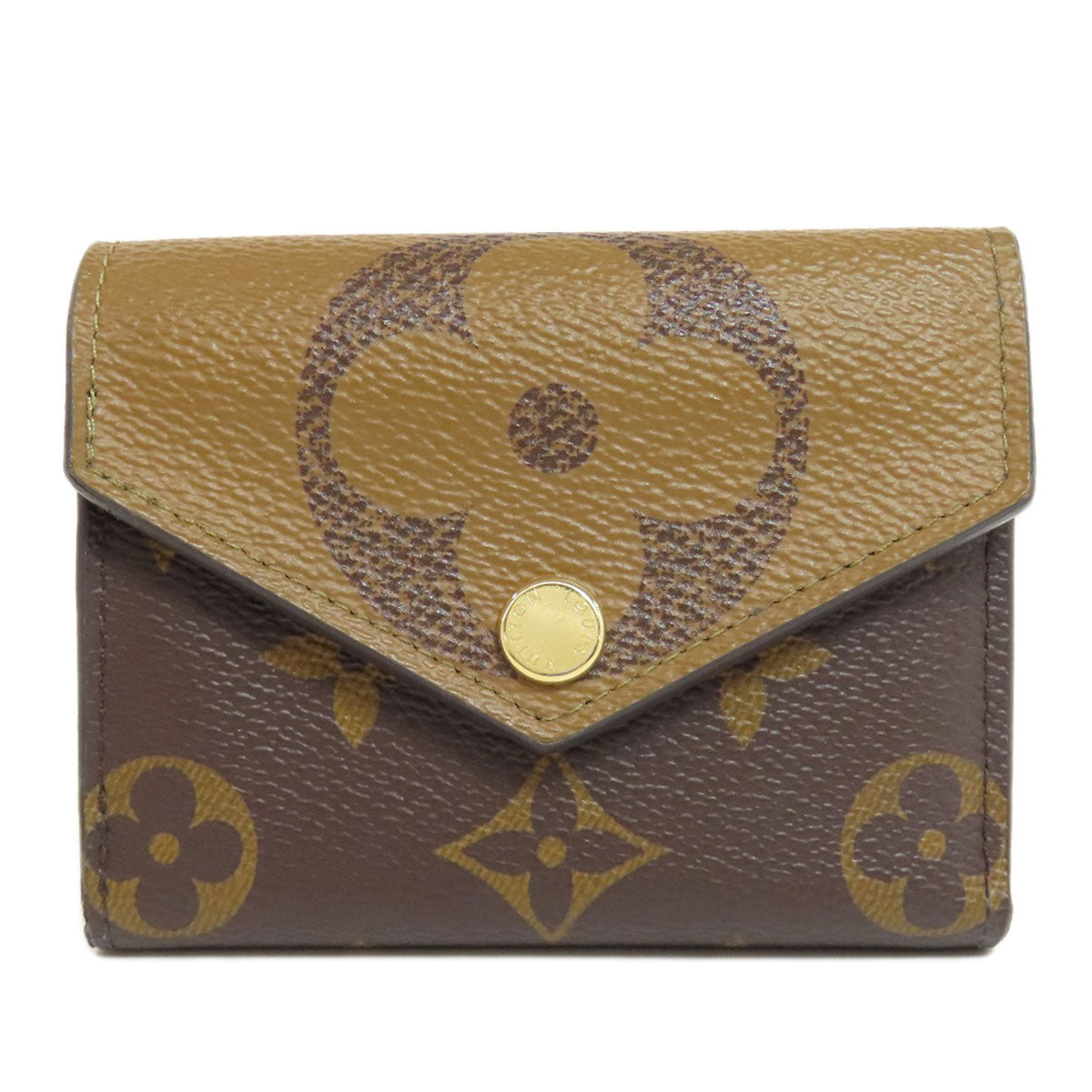 LOUIS VUITTON Bifold Wallet M80725 Monogram reverse Brown Zoe Women Used