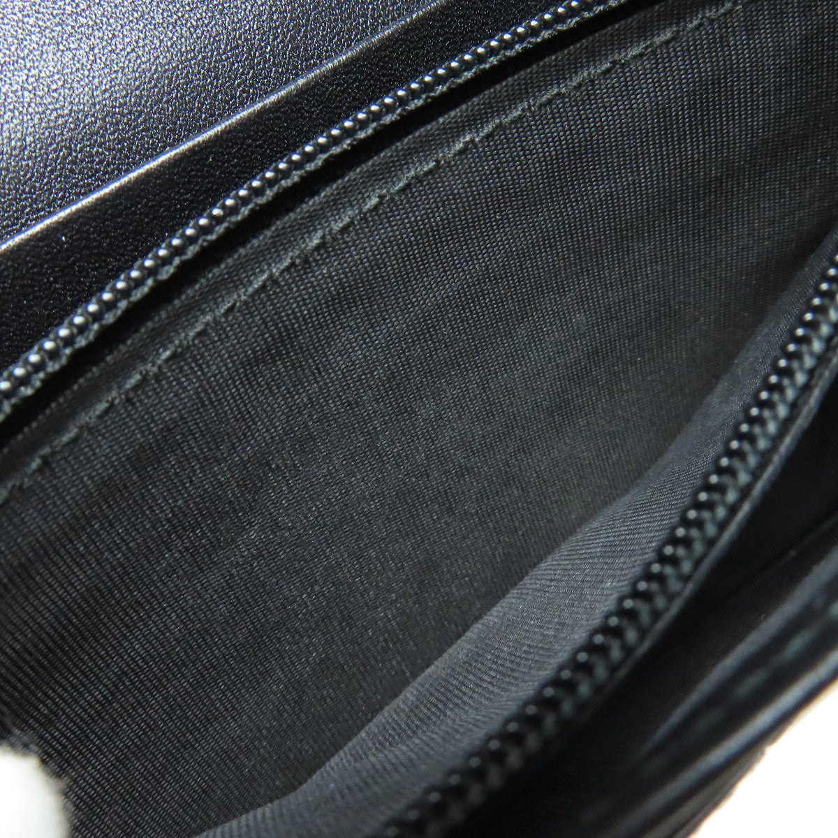 GUCCI Long Wallet Purse 449396 leather black Outlet GG Signature Micro Shima mens Used