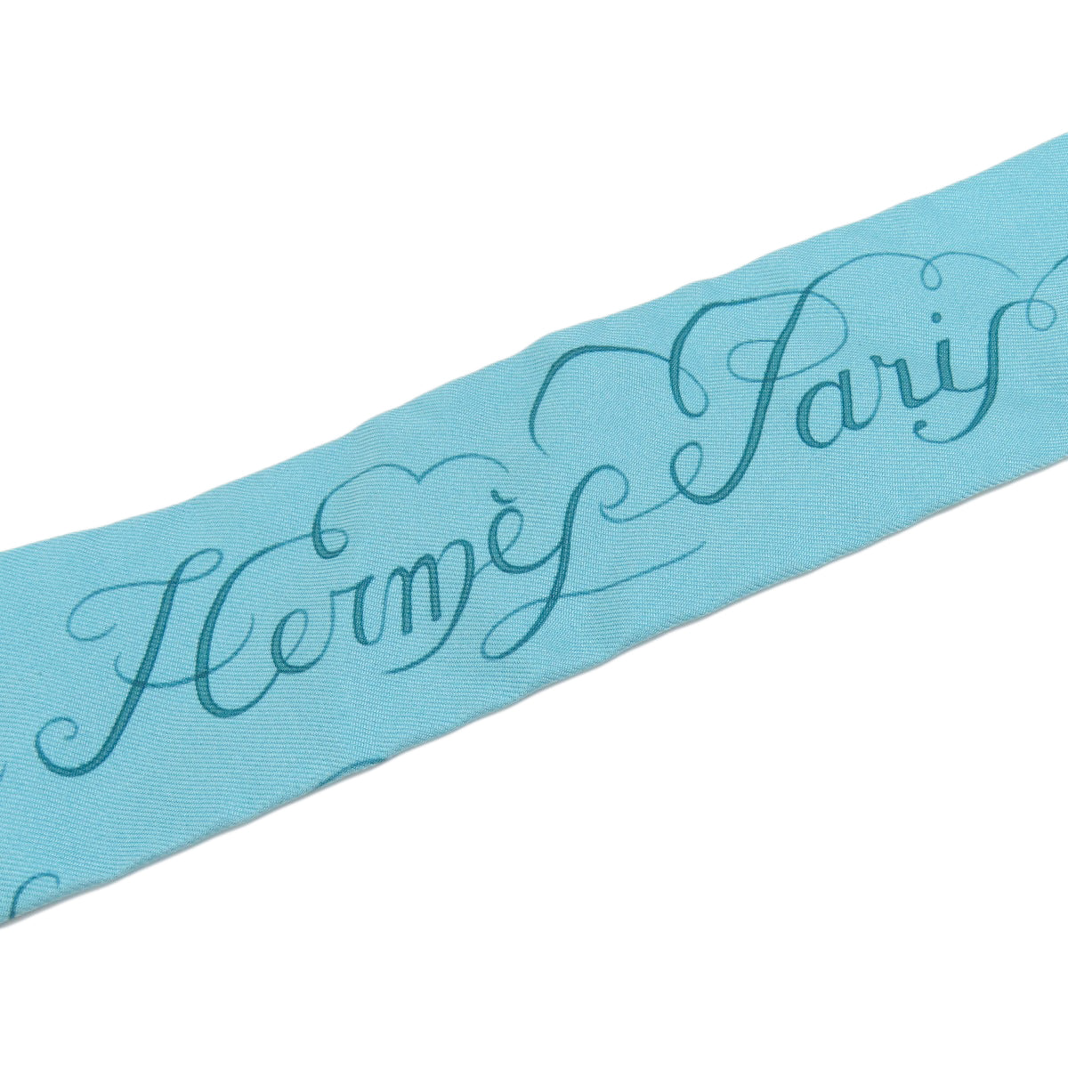 HERMES scarf silk blue Twilly Women Used