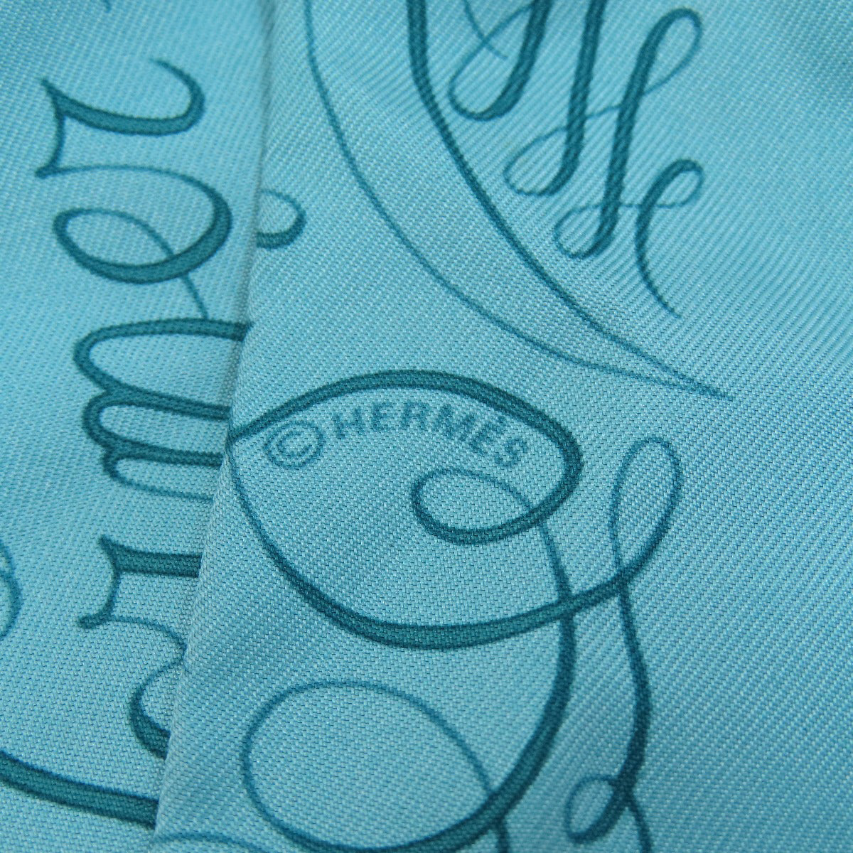 HERMES scarf silk blue Twilly Women Used