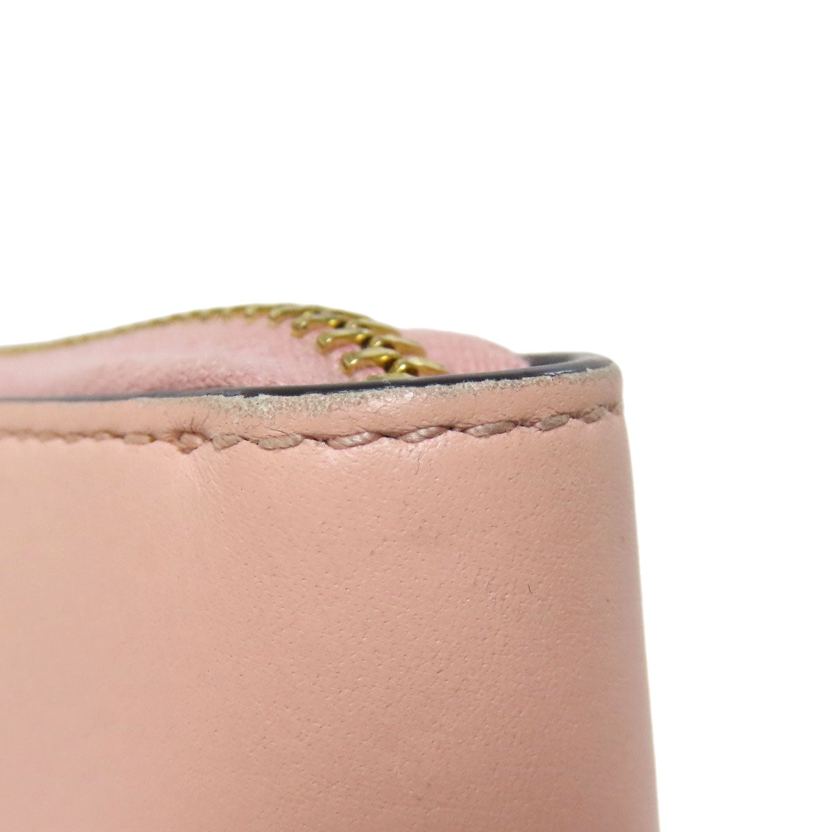 GUCCI Long Wallet Purse 453158 leather pink logo Women Used