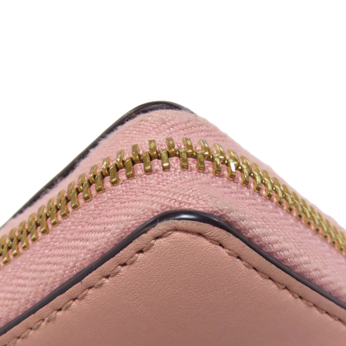 GUCCI Long Wallet Purse 453158 leather pink logo Women Used