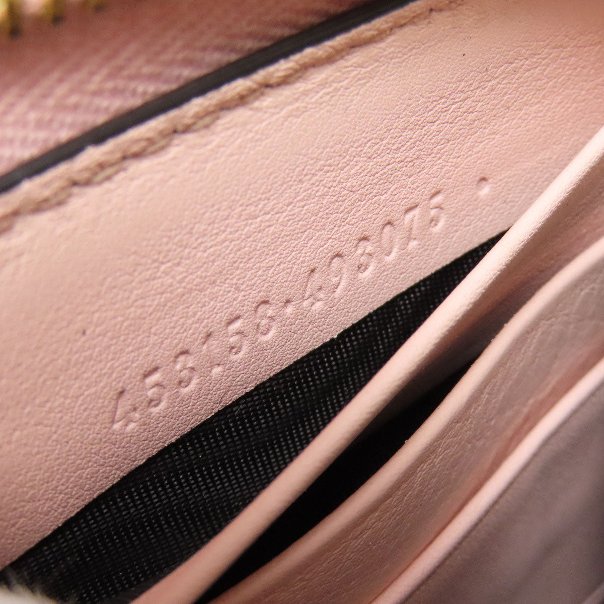GUCCI Long Wallet Purse 453158 leather pink logo Women Used