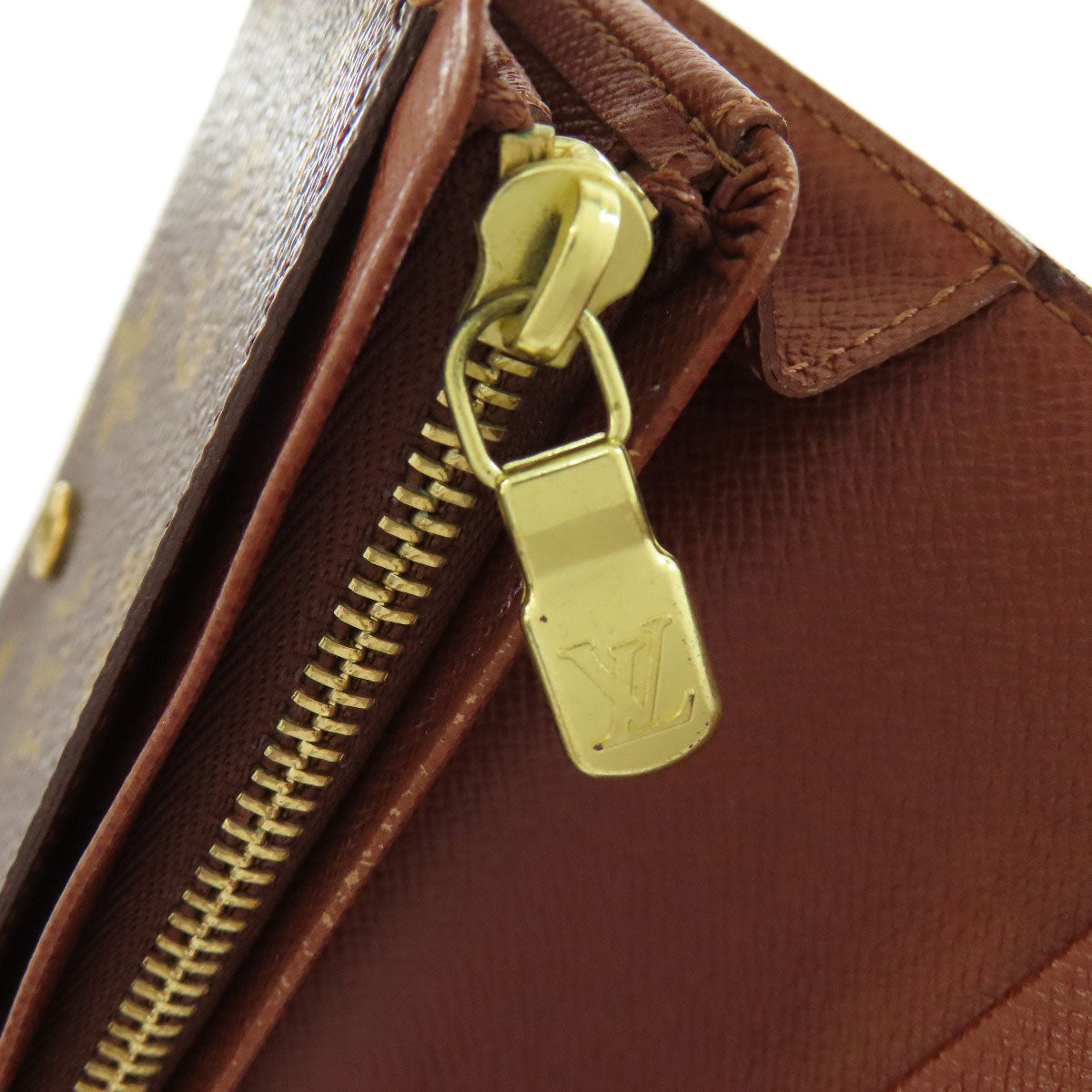 LOUIS VUITTON Bifold Wallet M61736 Monogram canvas Brown Portefeuille Tresol Women Used