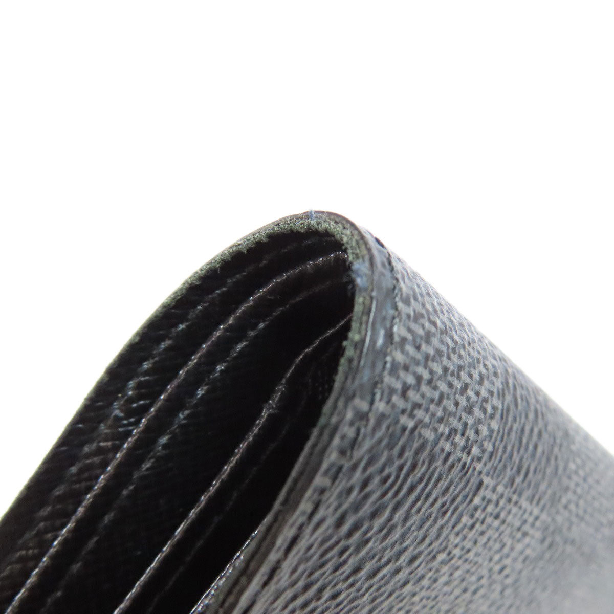 LOUIS VUITTON Bifold Wallet N62663 Damier canvas black Portefeuille Women Used