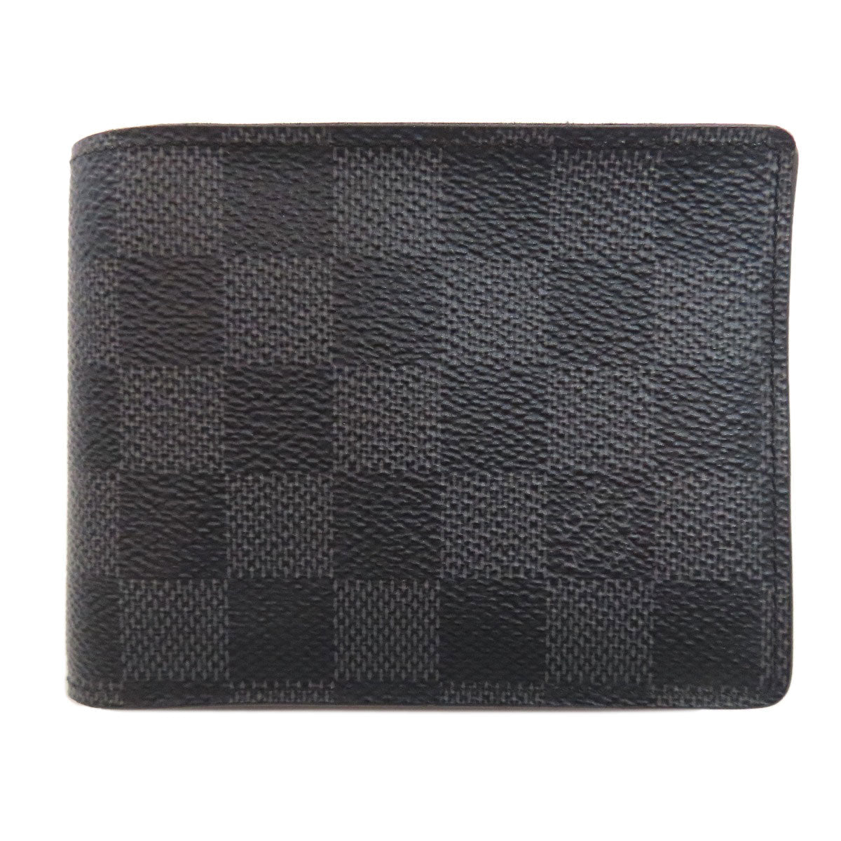 LOUIS VUITTON Bifold Wallet N62663 Damier canvas black Portefeuille Women Used
