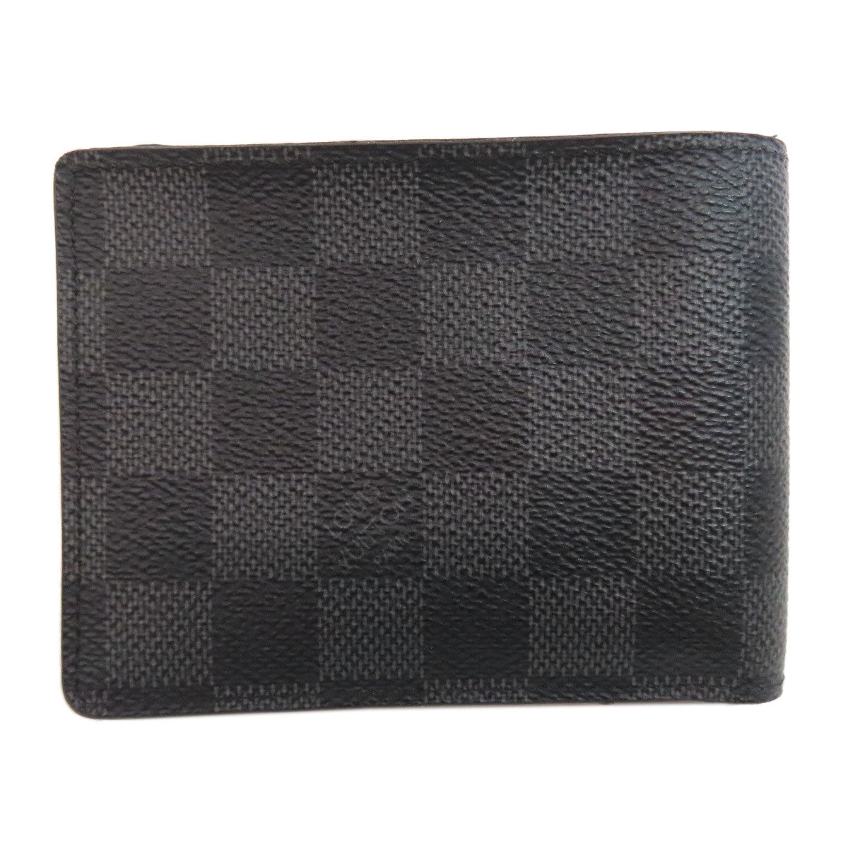 LOUIS VUITTON Bifold Wallet N62663 Damier canvas black Portefeuille Women Used