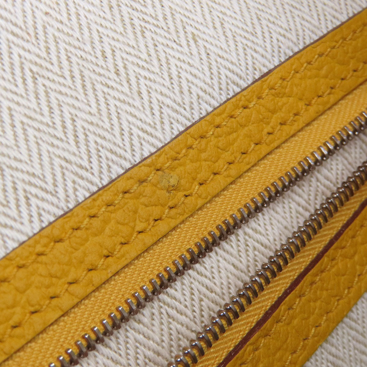 HERMES Tote Bag Country yellow Garden Party PM Jaune Ambre SilverMetal Women Used
