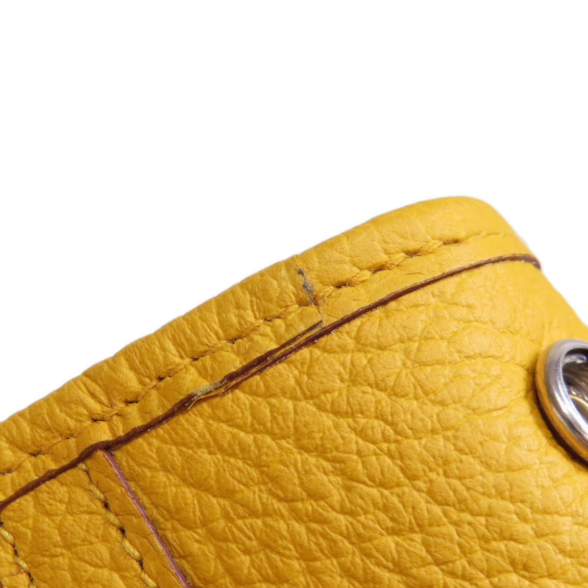 HERMES Tote Bag Country yellow Garden Party PM Jaune Ambre SilverMetal Women Used