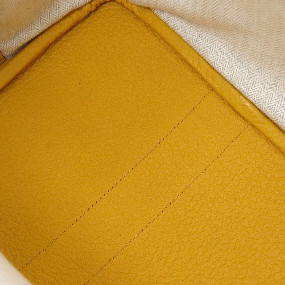 HERMES Tote Bag Country yellow Garden Party PM Jaune Ambre SilverMetal Women Used