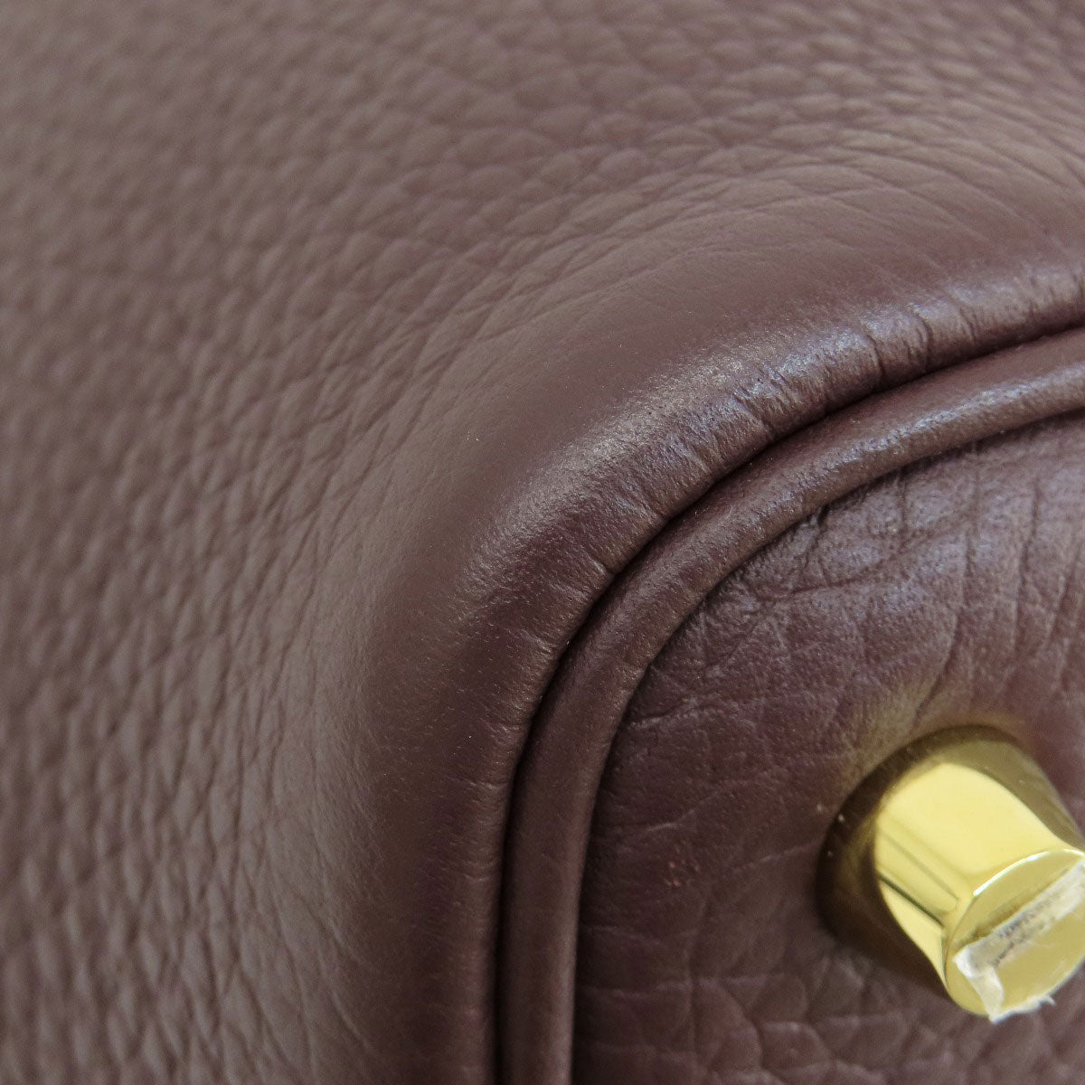 HERMES Handbag Taurillon Clemence Red Picotin Lock PM Gold Metal