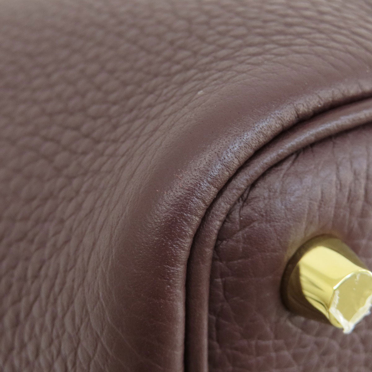 HERMES Handbag Taurillon Clemence Red Picotin Lock PM Gold Metal