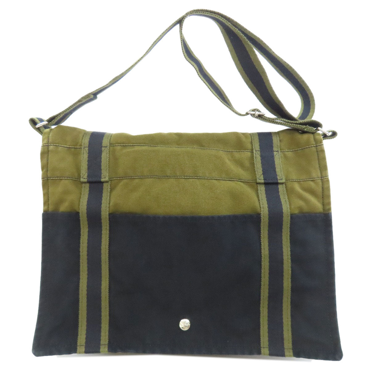 HERMES Shoulder Bag canvas black Sac Fourre Tout Bassus Women Used