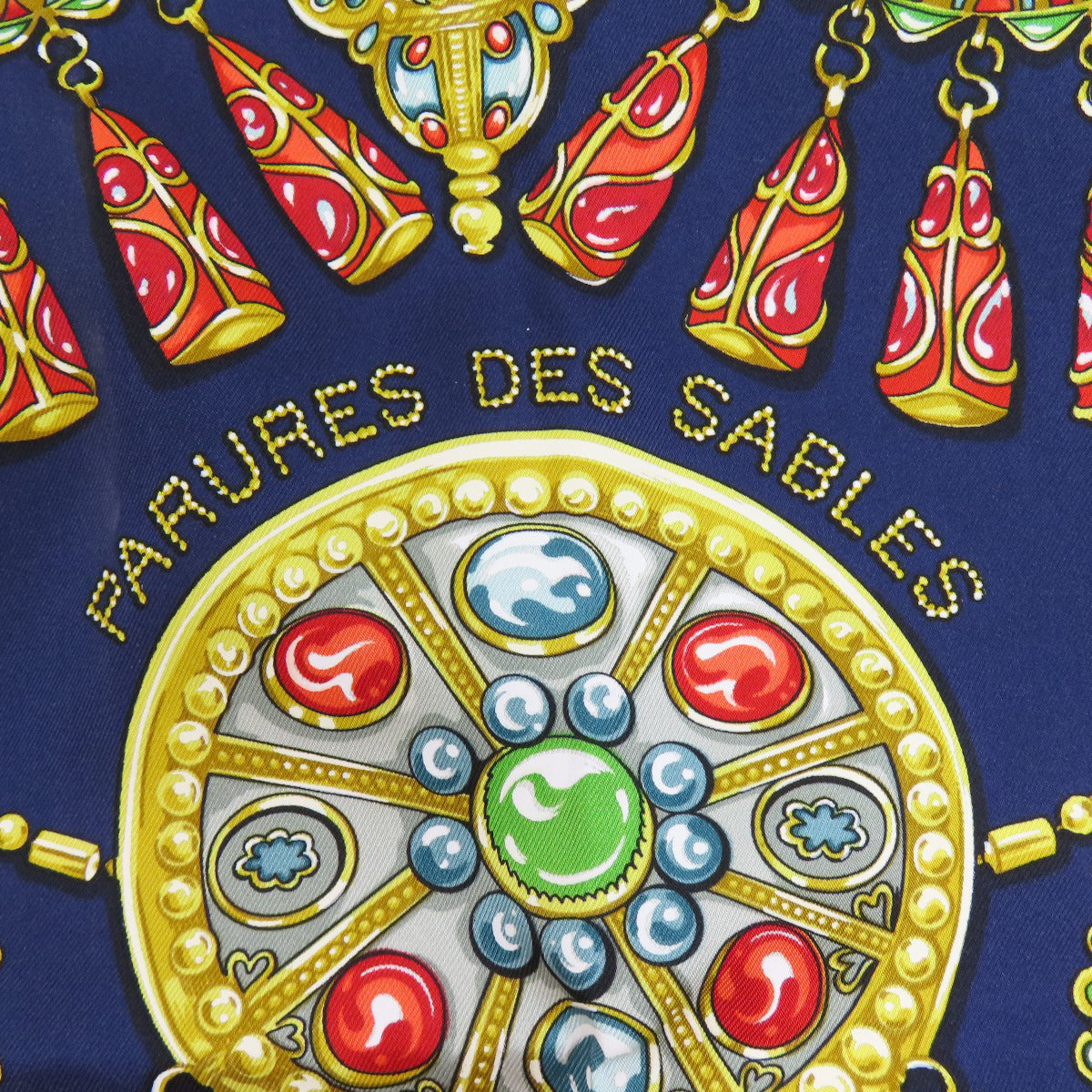 HERMES scarf silk Navy Carre90 Women Used