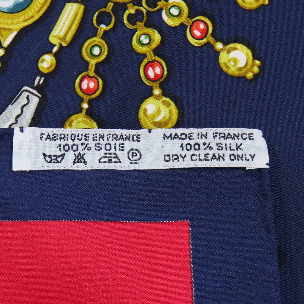 HERMES scarf silk Navy Carre90 Women Used