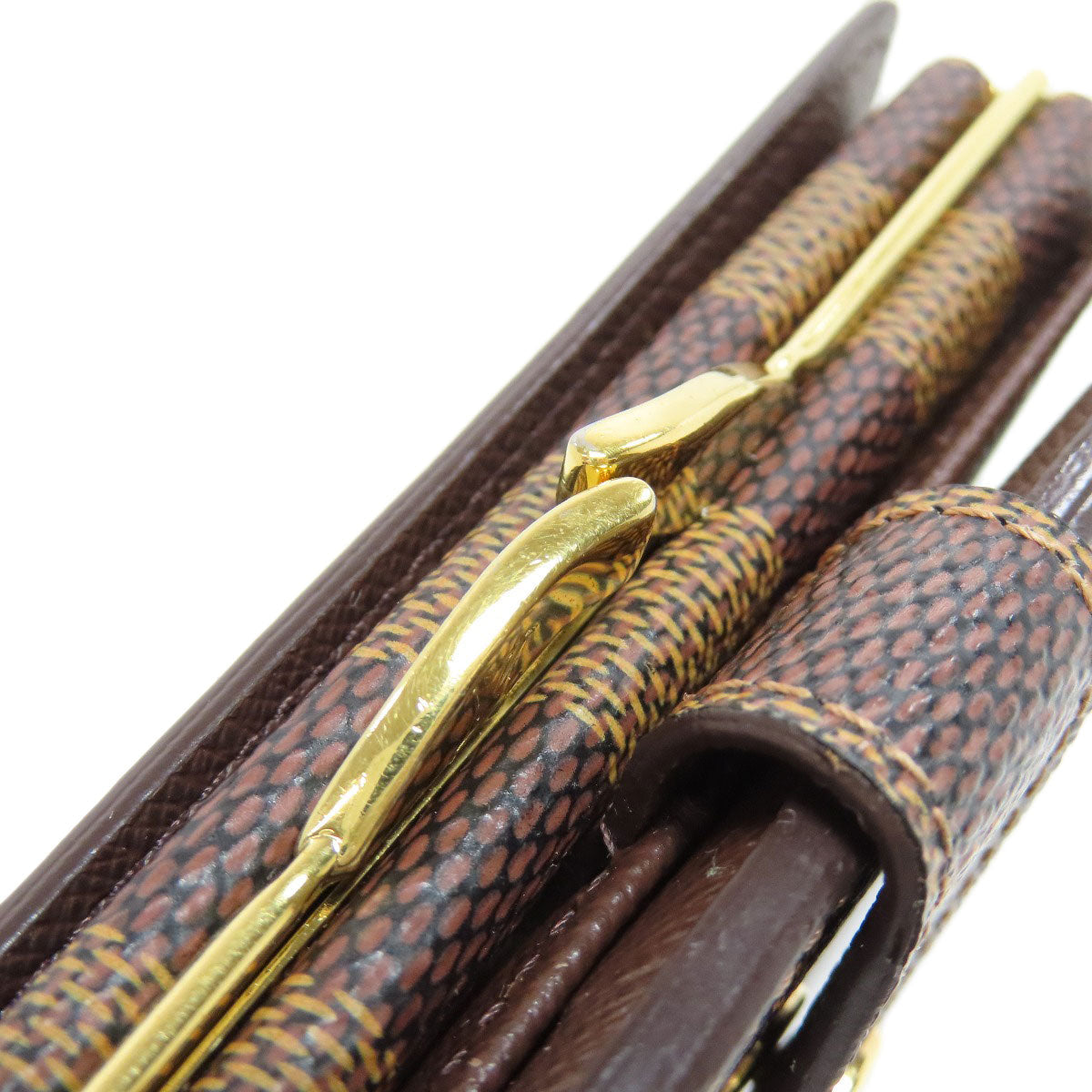LOUIS VUITTON Bifold Wallet N61674 Damier canvas Brown Portefeuille Vienova Women Used