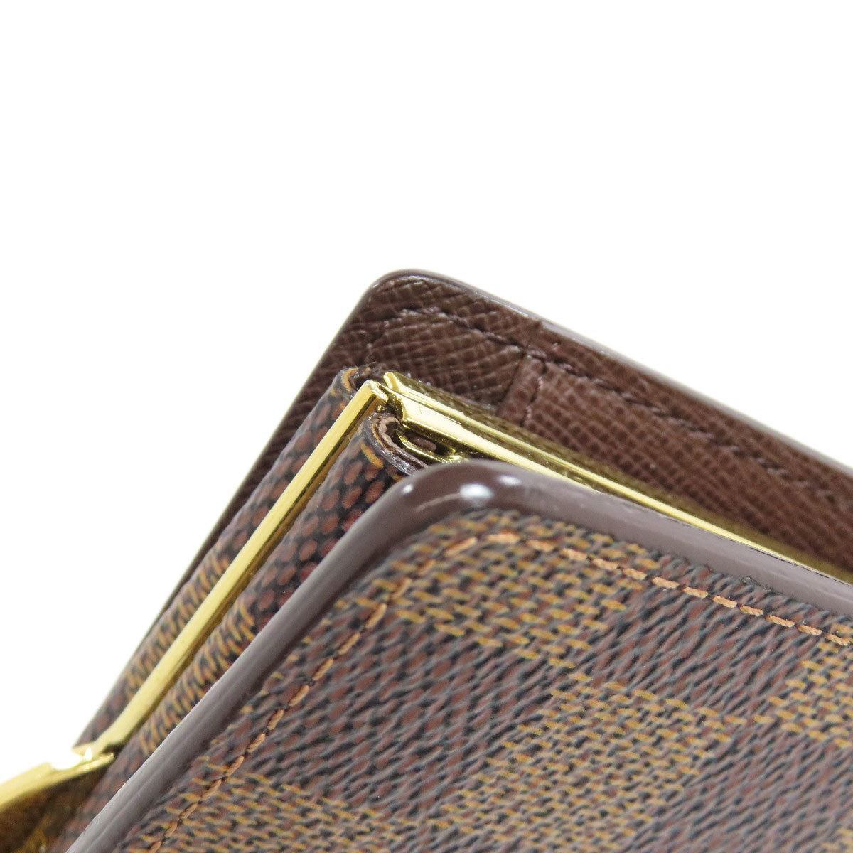 LOUIS VUITTON Bifold Wallet N61674 Damier canvas Brown Portefeuille Vienova Women Used