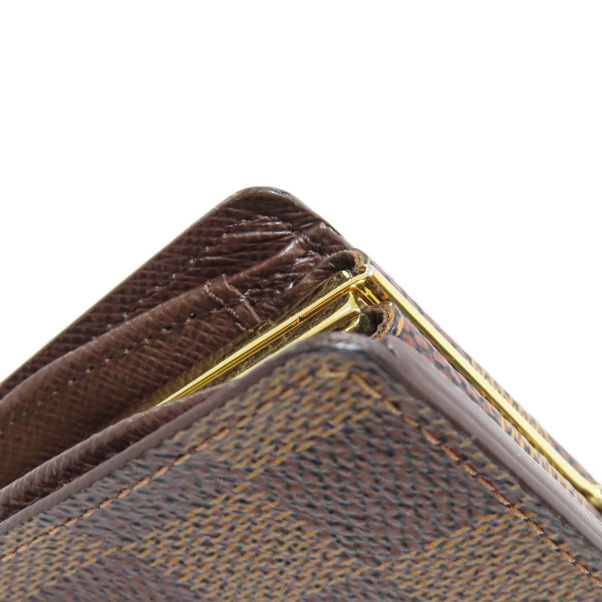 LOUIS VUITTON Bifold Wallet N61674 Damier canvas Brown Portefeuille Vienova Women Used
