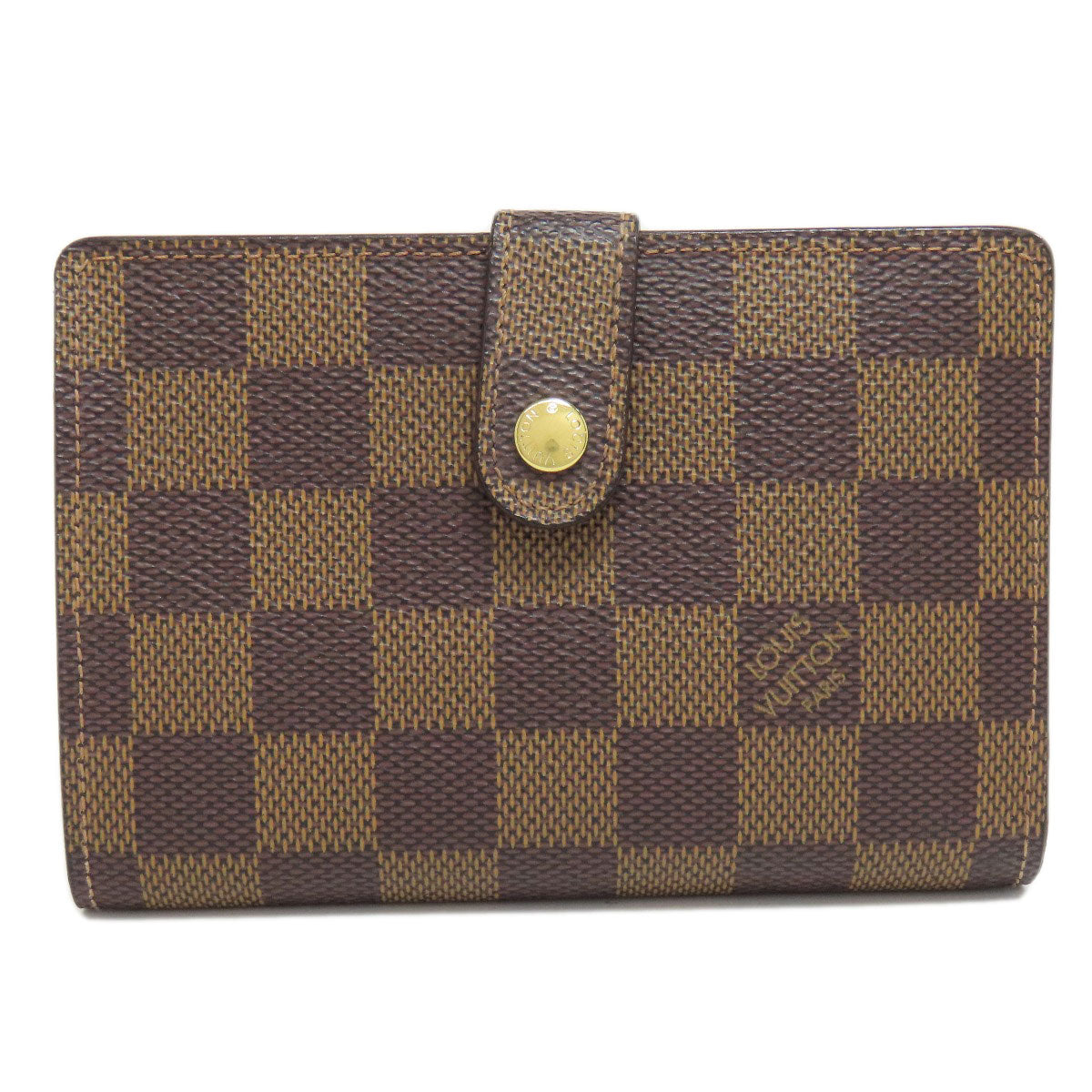 LOUIS VUITTON Bifold Wallet N61674 Damier canvas Brown Portefeuille Vienova Women Used