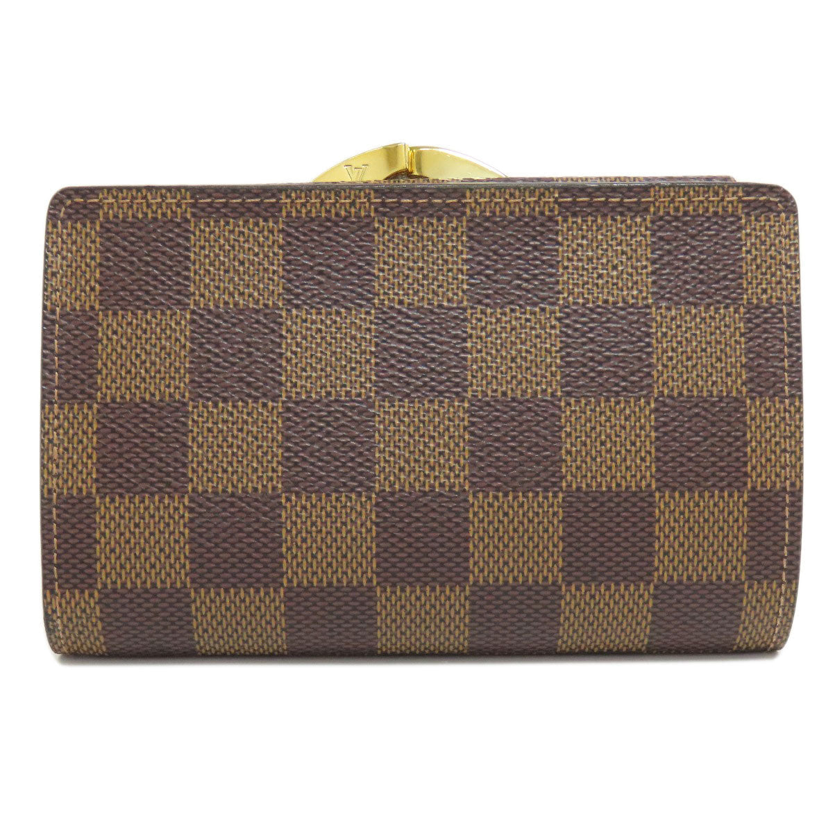 LOUIS VUITTON Bifold Wallet N61674 Damier canvas Brown Portefeuille Vienova Women Used