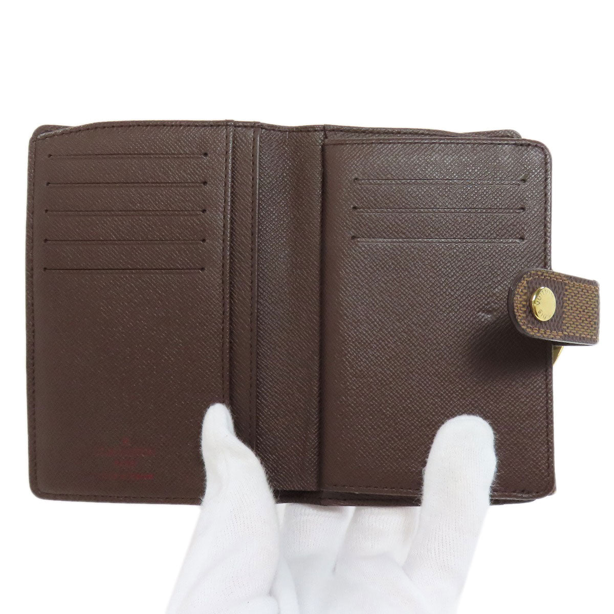 LOUIS VUITTON Bifold Wallet N61674 Damier canvas Brown Portefeuille Vienova Women Used