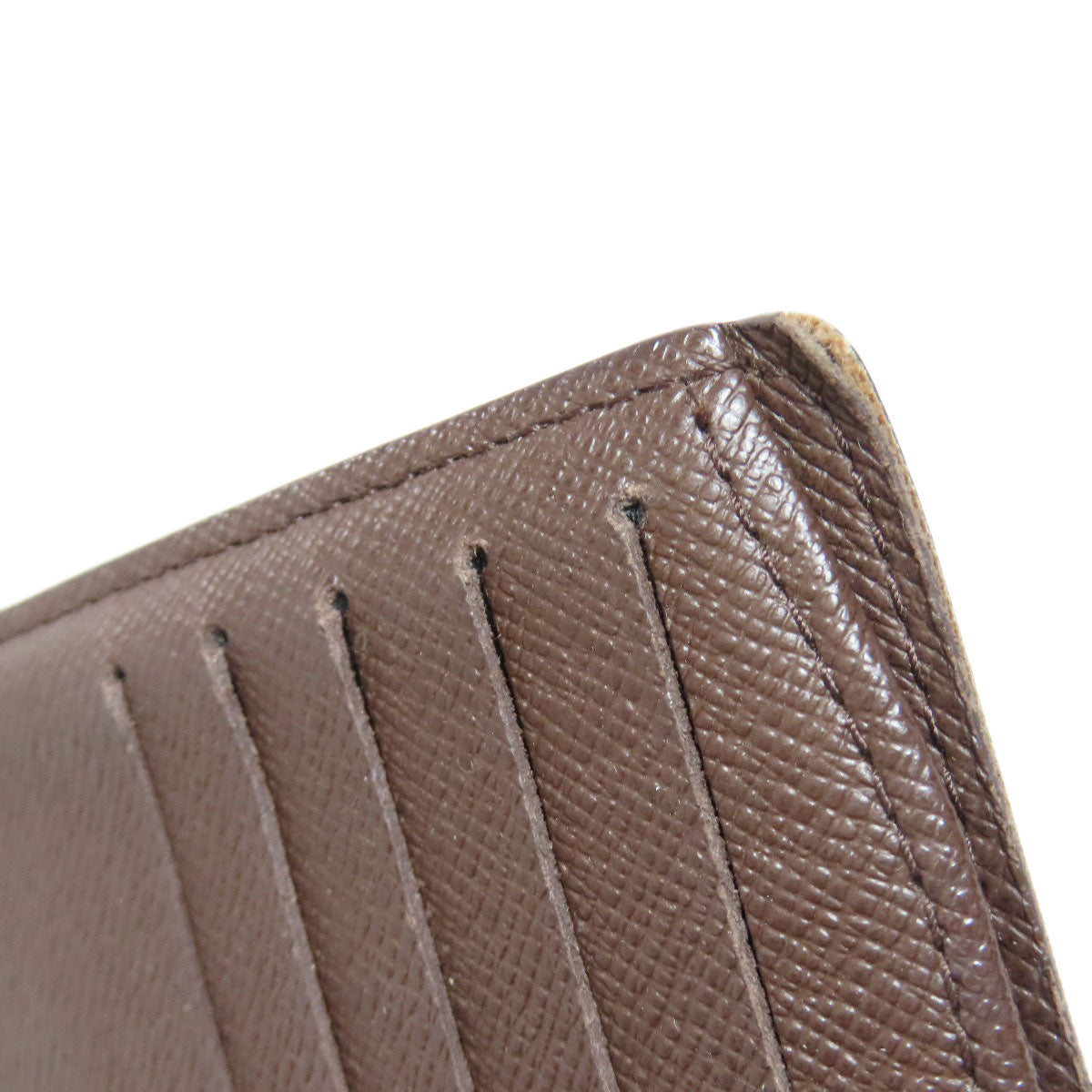 LOUIS VUITTON Bifold Wallet N61674 Damier canvas Brown Portefeuille Vienova Women Used
