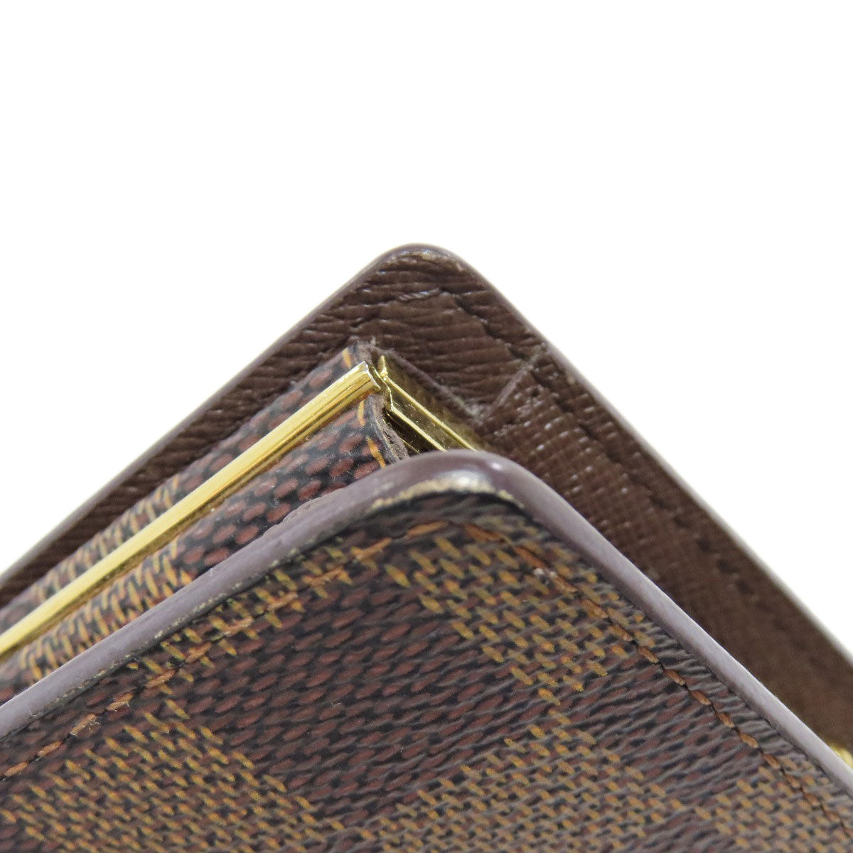 LOUIS VUITTON Bifold Wallet N61674 Damier canvas Brown Portefeuille Vienova Women Used