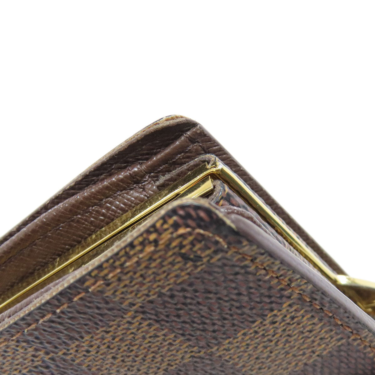 LOUIS VUITTON Bifold Wallet N61674 Damier canvas Brown Portefeuille Vienova Women Used