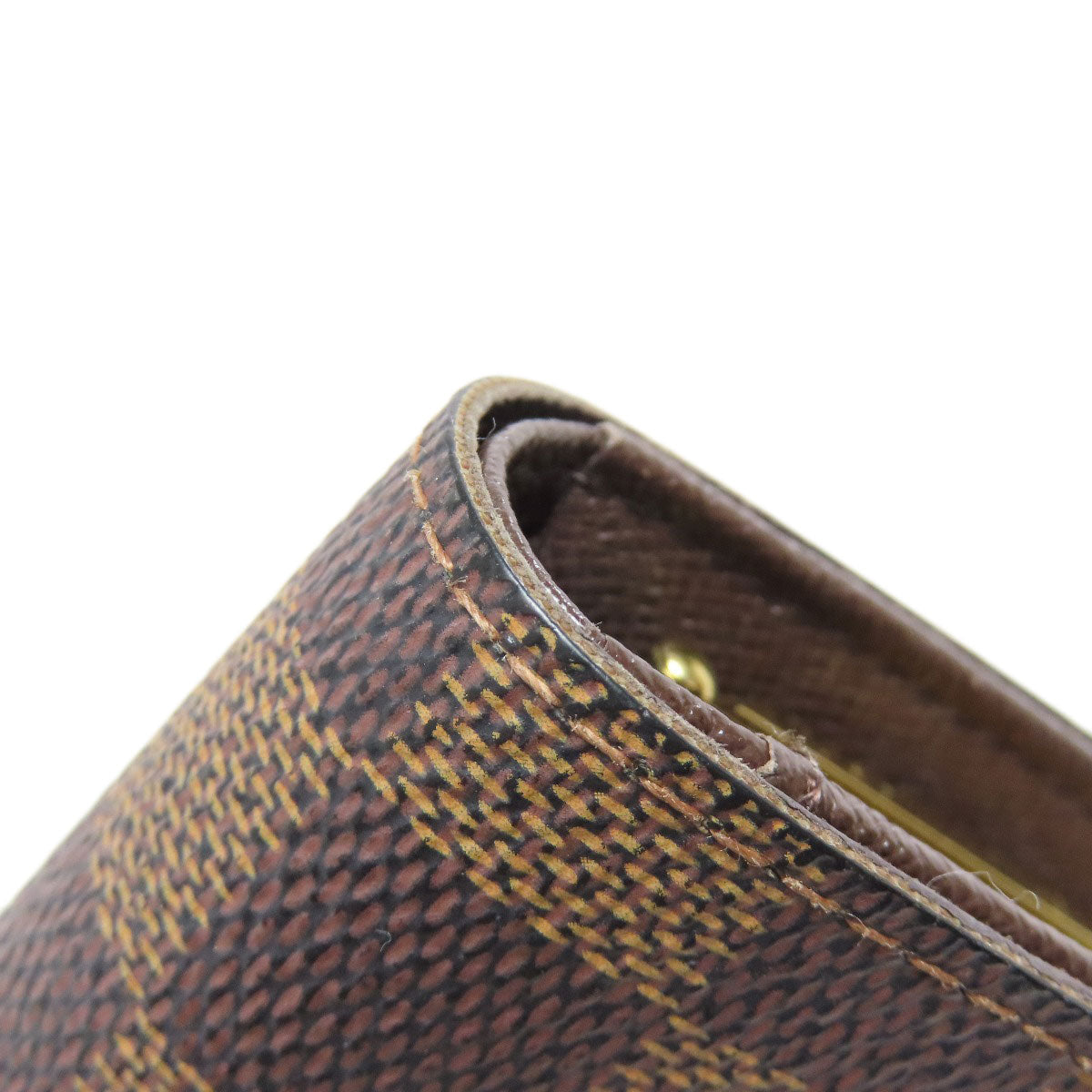 LOUIS VUITTON Bifold Wallet N61674 Damier canvas Brown Portefeuille Vienova Women Used
