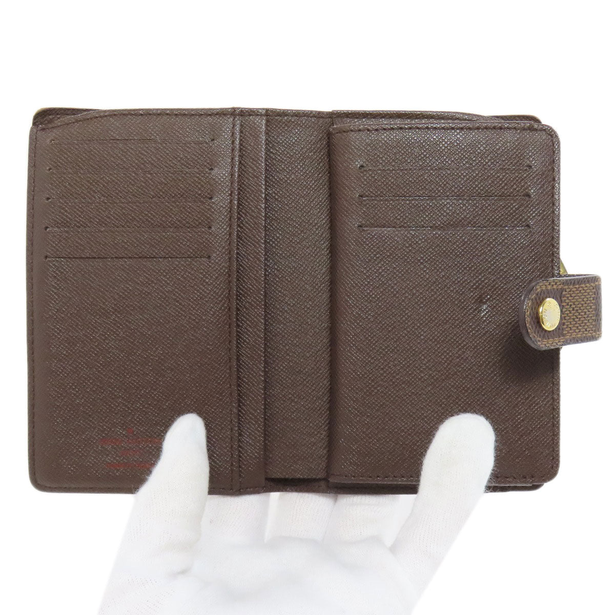 LOUIS VUITTON Bifold Wallet N61674 Damier canvas Brown Portefeuille Vienova Women Used