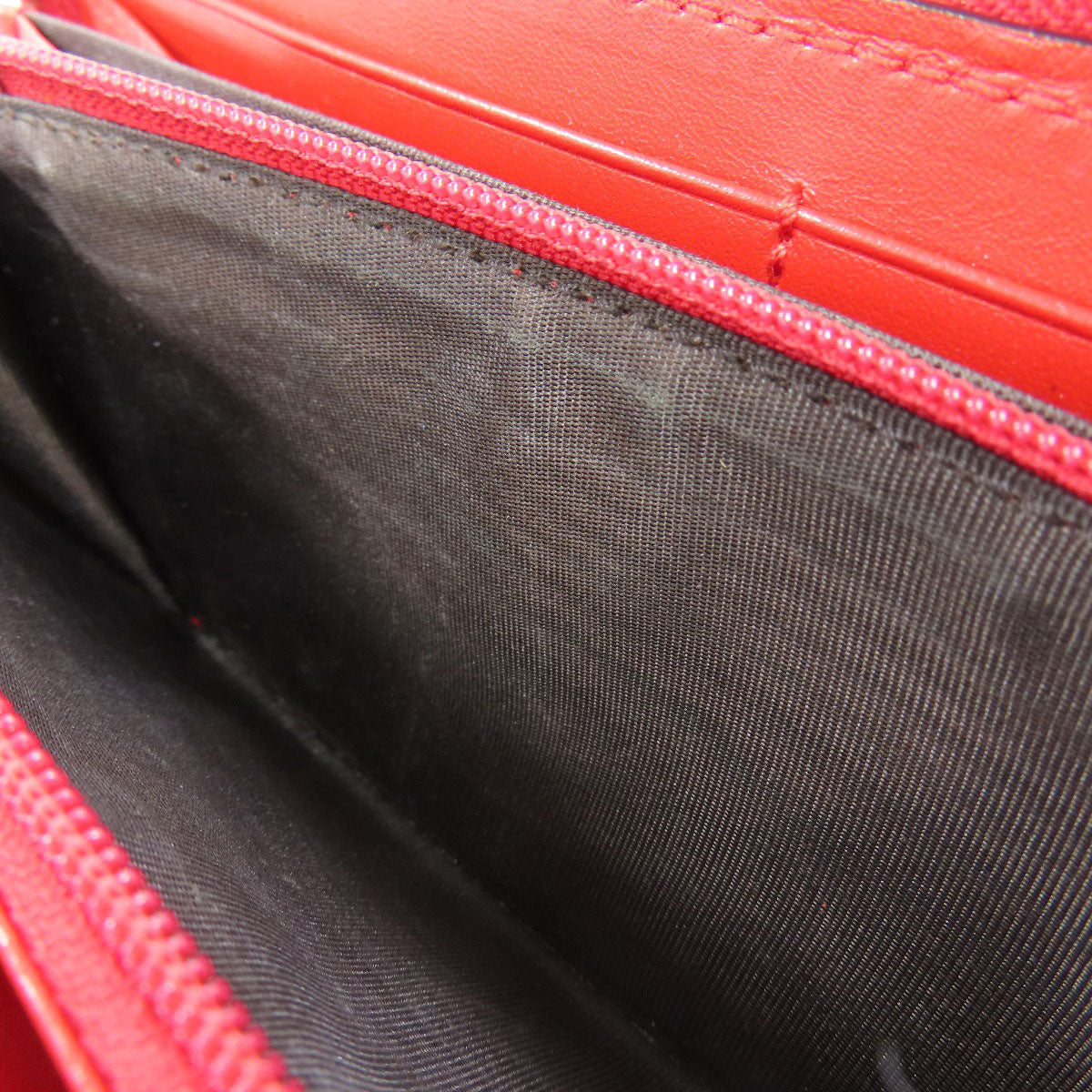 GUCCI Long Wallet Purse 307990 leather Red Diamante Women Used