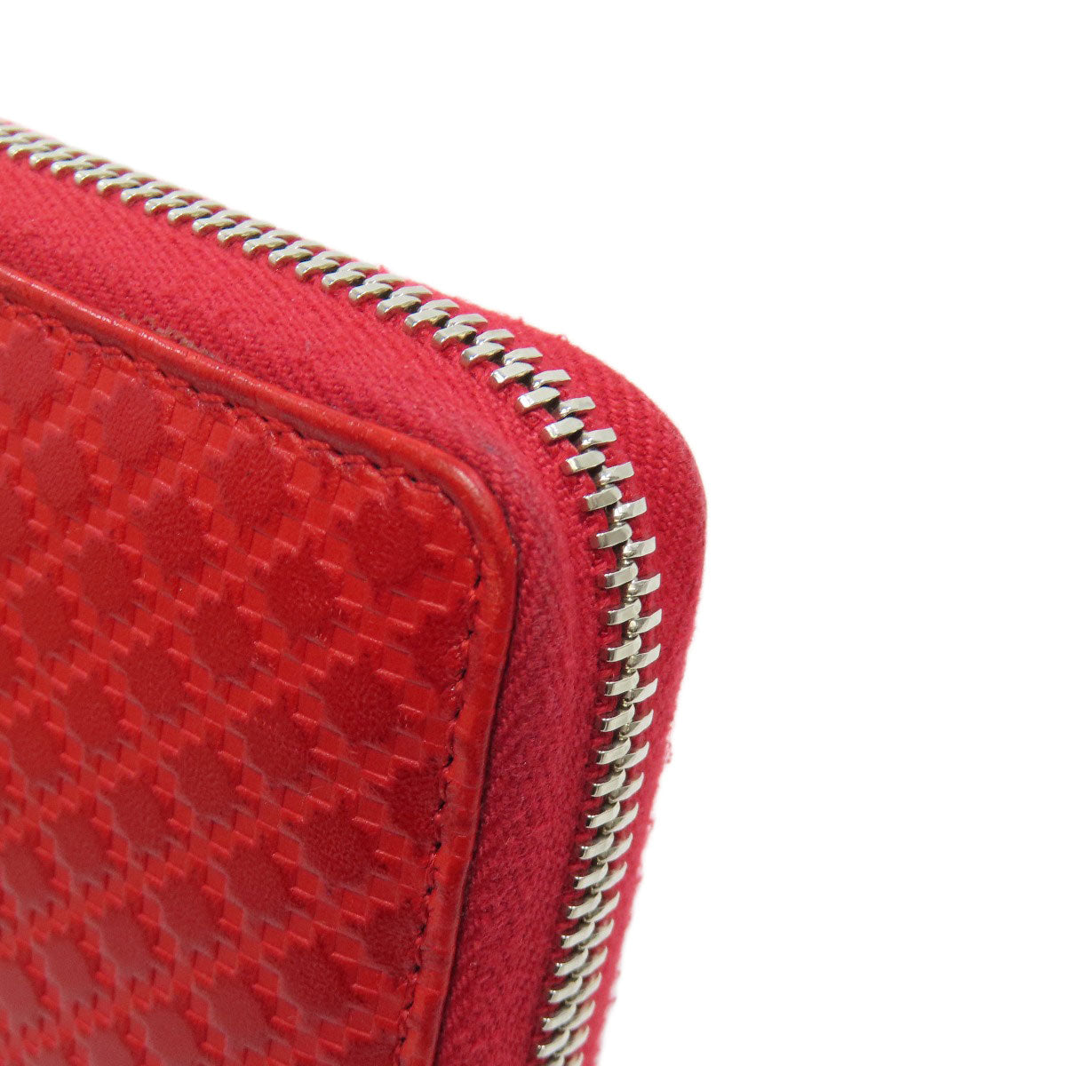 GUCCI Long Wallet Purse 307990 leather Red Diamante Women Used